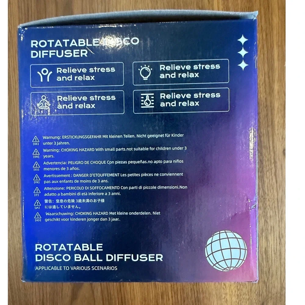 Payarma Rotating Disco Ball Essential Oil Diffuser New